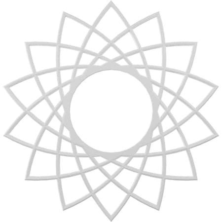 Ekena Millwork Eleanor Architectural Grade PVC Pierced Ceiling Medallion, 32"OD x 12 3/8"ID x 1"P, Unfinished CMPP32EA
